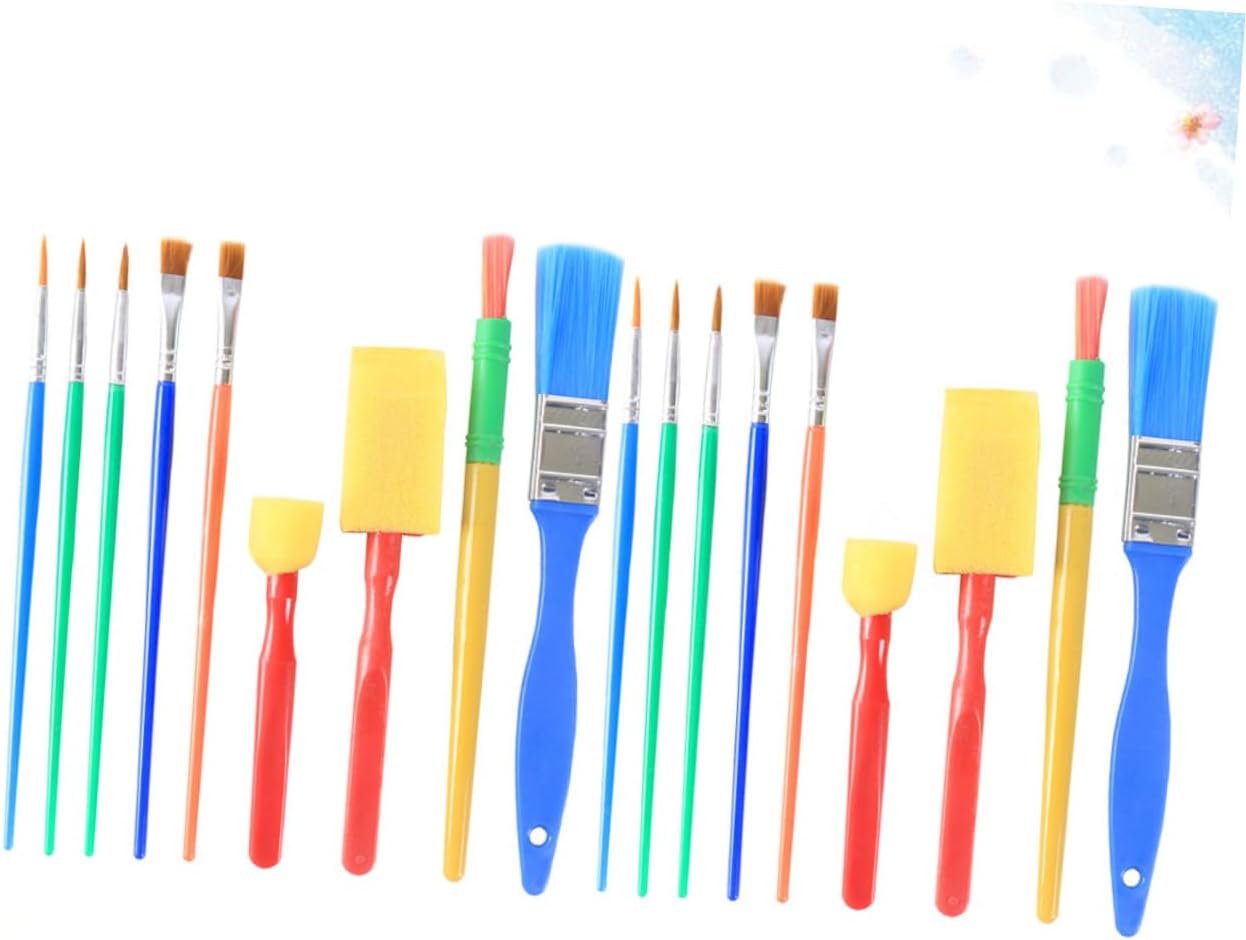 18pcs Painting Sponge Brush Boy Girl Graffiti Stamp Brushes for Art Lessons Creative Handcrafts Safe Easy to Use - Image 2