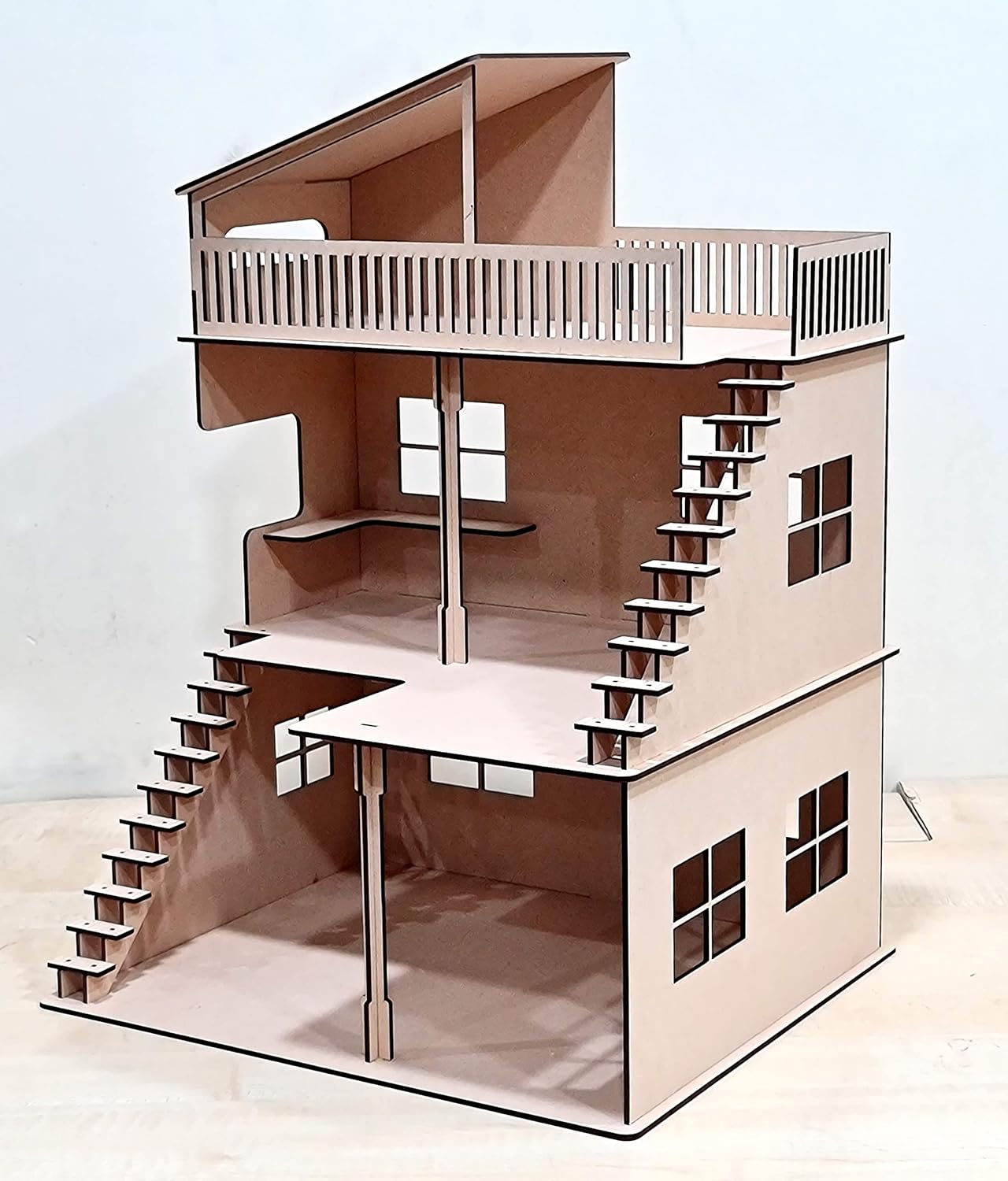Wooden Doll House Dollhouse Home Decor, Construction Toy, Modeling Kit, School Project Easy to Assemble 3D Puzzle - Image 2